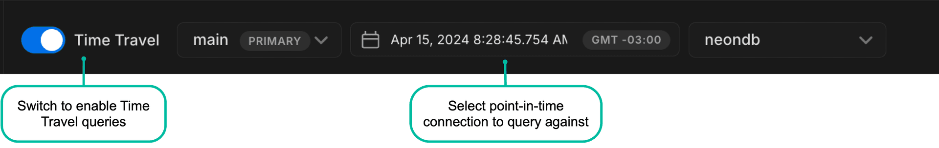 time travel in SQL Editor