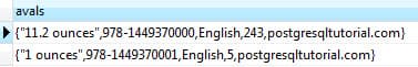 postgresql hstore avals function